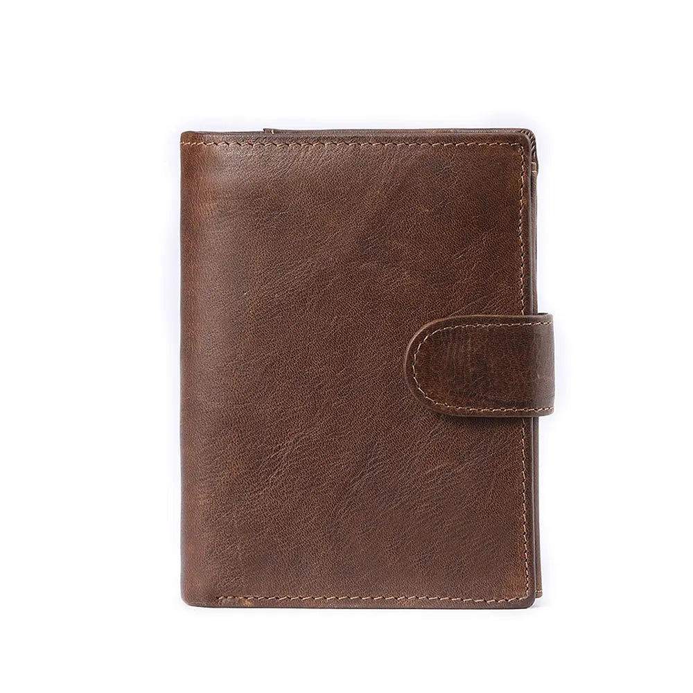 JOGUJOS Crazy Horse Leather Men's RFID Wallet Travel Organizer