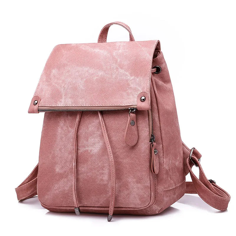 Vintage Leather Backpack for Women