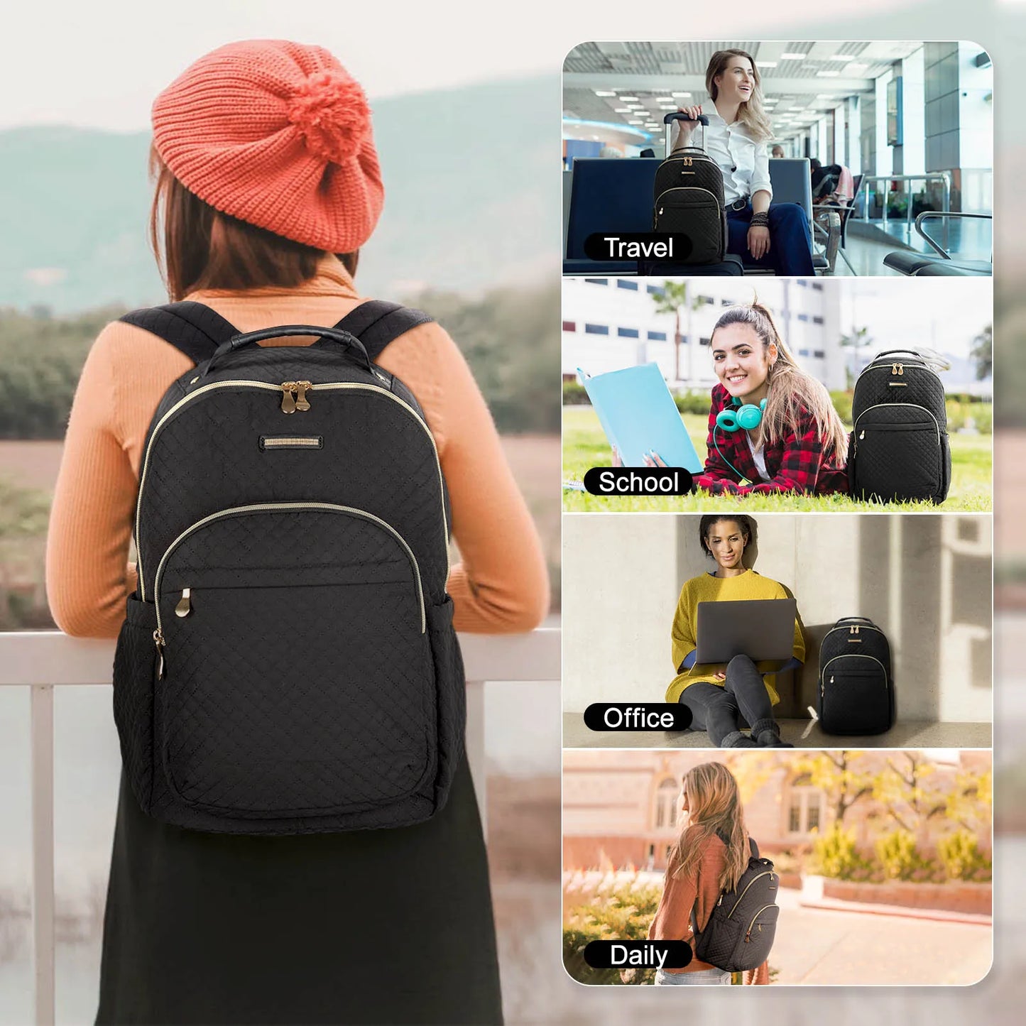 Travel Laptop Backpack with USB Charging Port