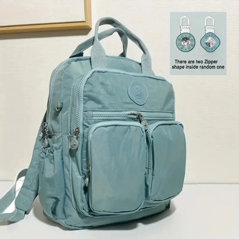 Women's Waterproof Nylon Laptop Backpack - Multi-Pocket Travel & School Bag