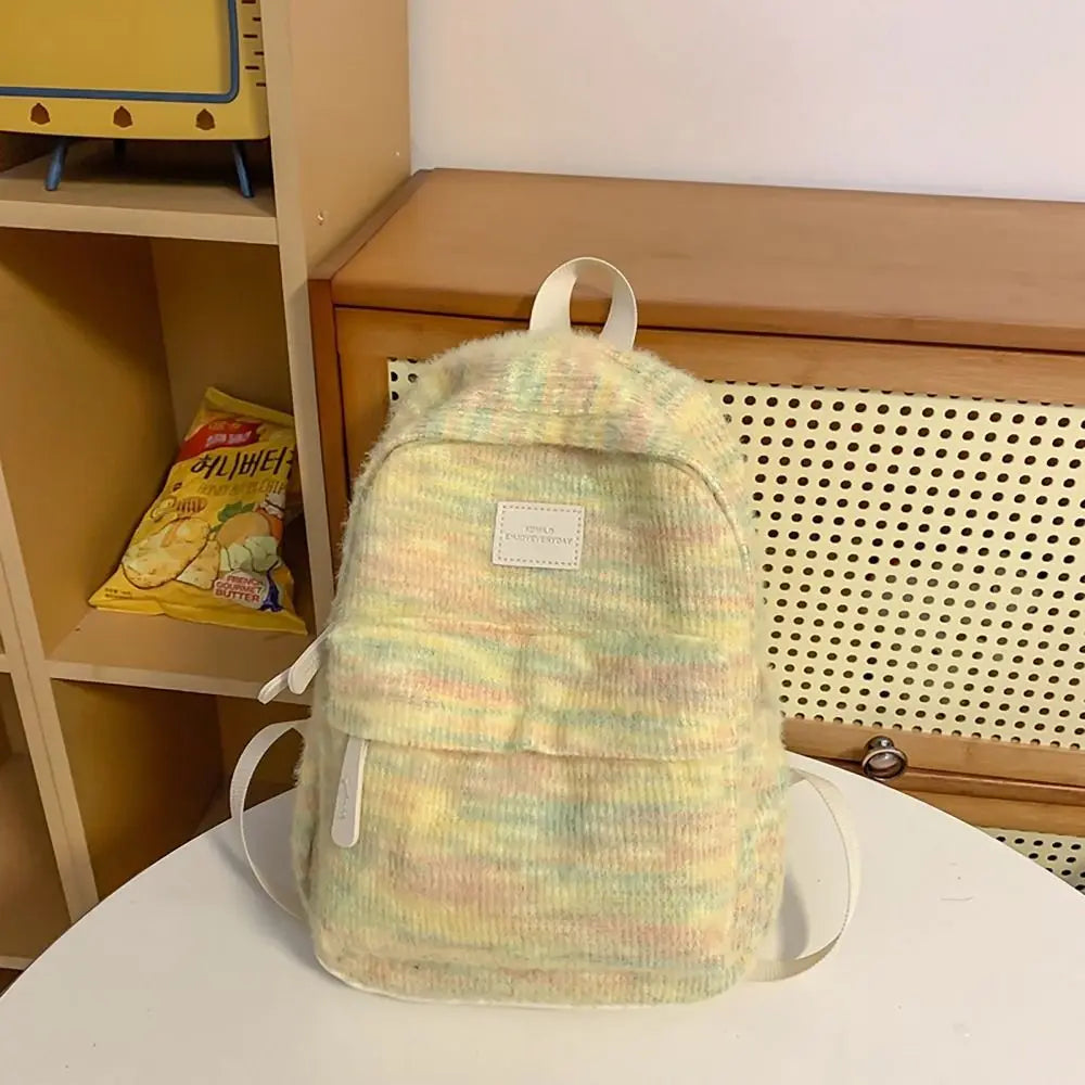 Gradient Color School Backpack - Large Capacity Student Rucksack for Girls