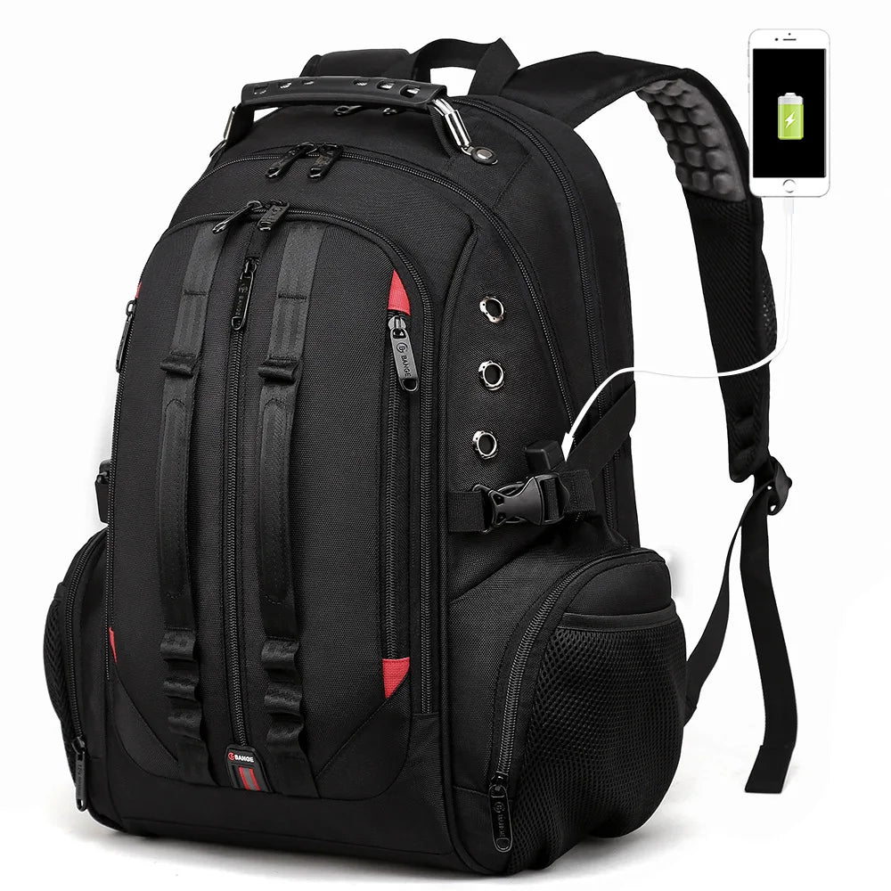 45L Travel Backpack with USB Charging Port - 15.6" Laptop Backpack with Anti-Theft Design