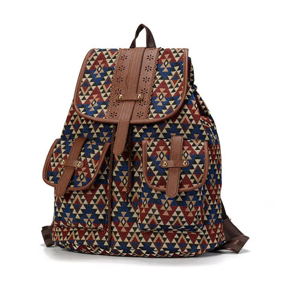 Women's Floral Canvas Backpack