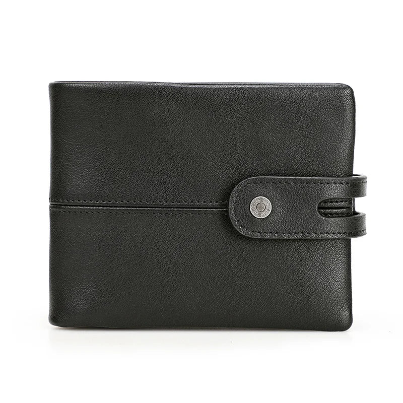 CONTACT'S Crazy Horse Leather Men's Wallet with Coin Purse
