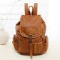 Luxy moon Vintage PU Leather Backpack - Large Drawstring School Bag for Teenage Girls