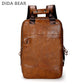 DIDA BEAR PU Leather Backpack - Large Laptop Bag Preppy Schoolbag for Teenagers