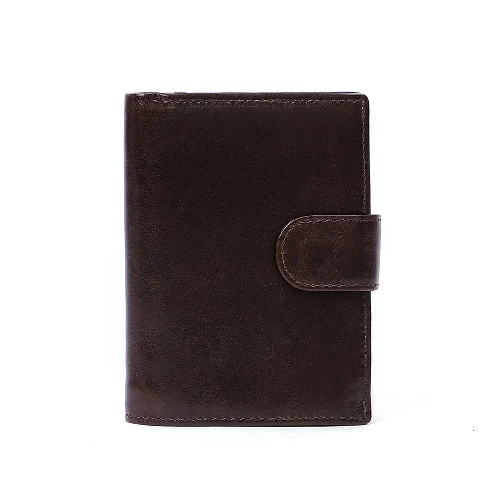 JOGUJOS Crazy Horse Leather Men's RFID Wallet Travel Organizer