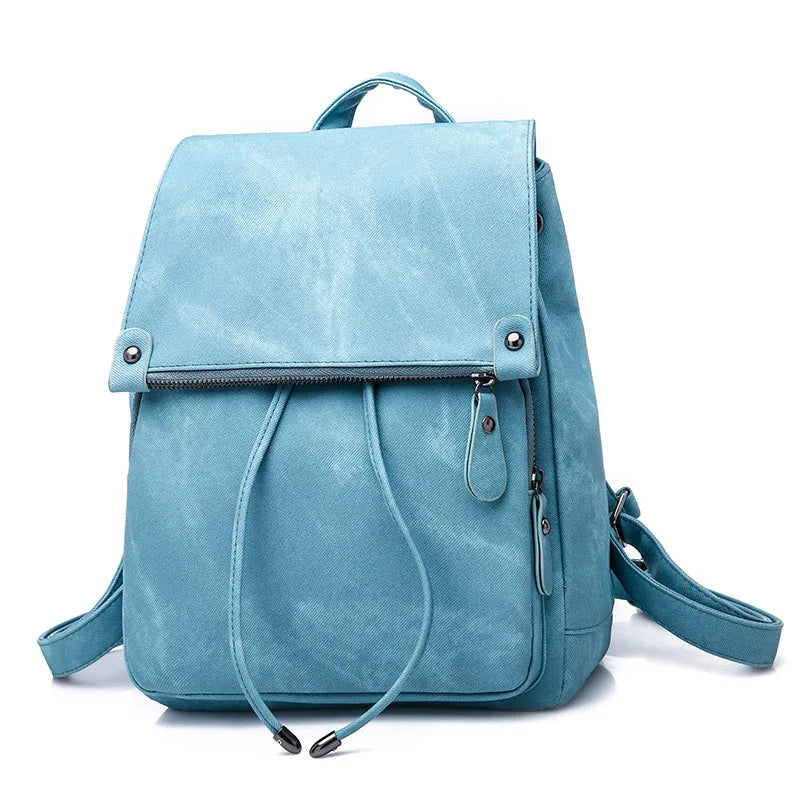 Vintage Leather Backpack for Women