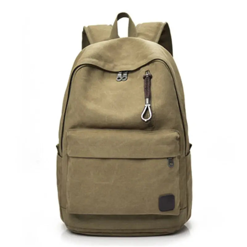 Canvas Laptop Backpack - Large Vintage School Travel Rucksack with USB