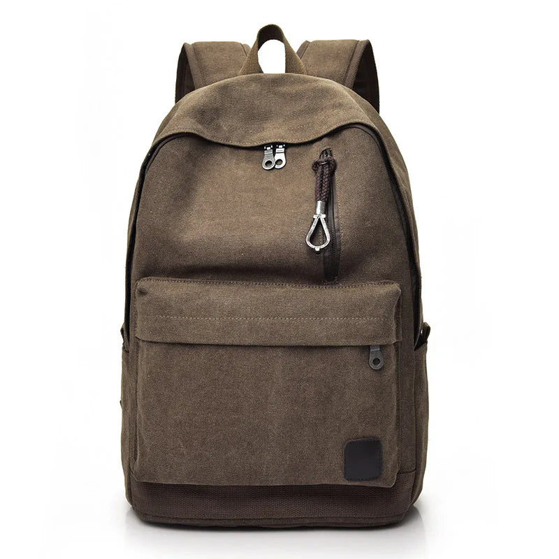 Canvas Laptop Backpack - Large Vintage School Travel Rucksack with USB