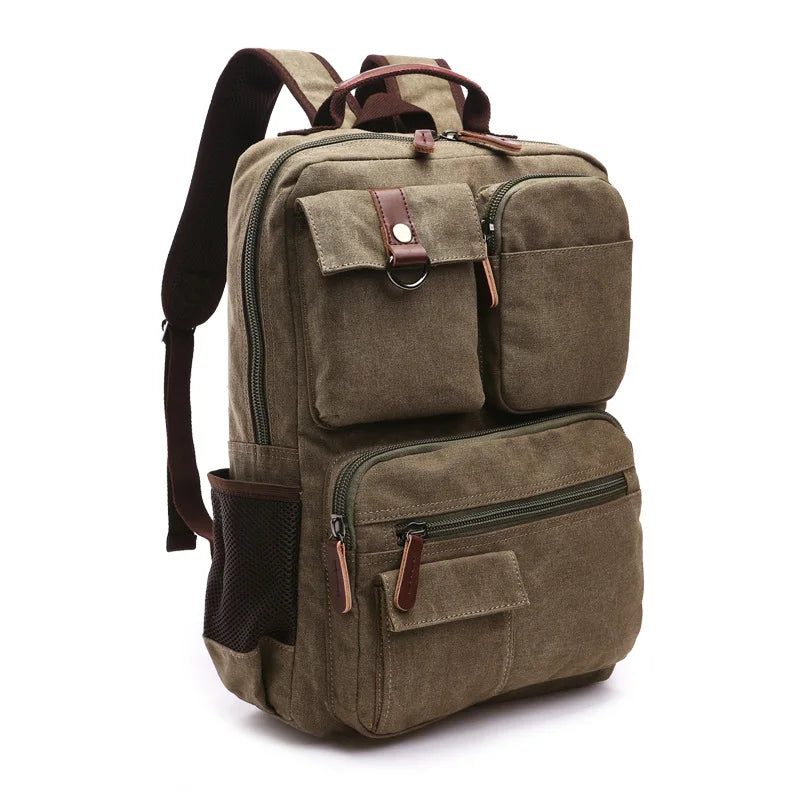 Canvas Laptop Backpack for Students and Travel