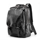 Luxury Waterproof PU Leather Laptop Backpack - School Travel Bag for Men
