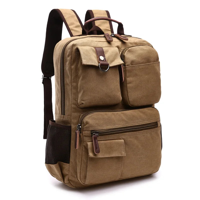 Canvas Laptop Backpack for Students and Travel