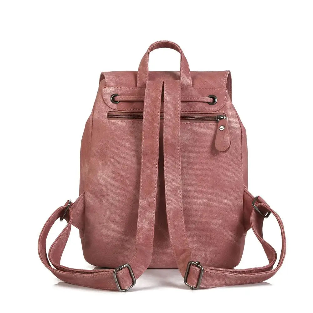 Vintage Leather Backpack for Women
