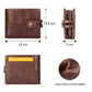 CONTACT'S Crazy Horse Leather Men's Wallet with Coin Purse