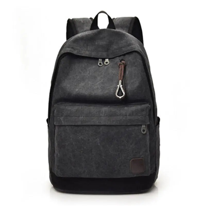 Canvas Laptop Backpack - Large Vintage School Travel Rucksack with USB