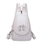 LANYIBAIGE Soft Washed Leather Backpack - Cute Small School Bag for Girls