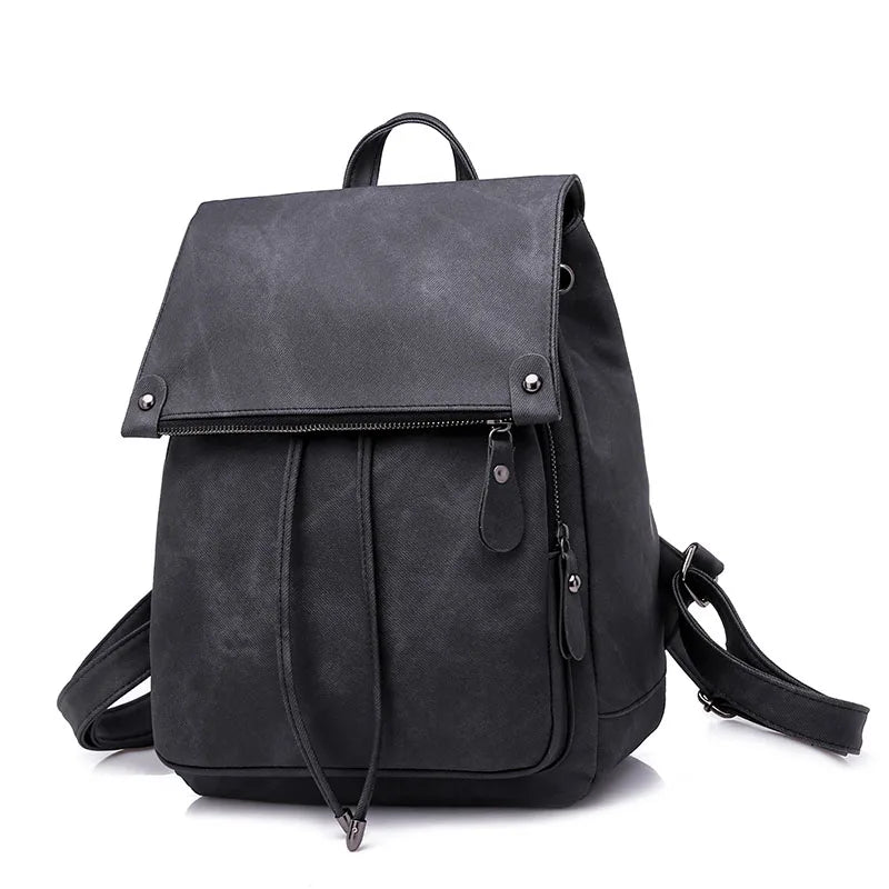 Vintage Leather Backpack for Women