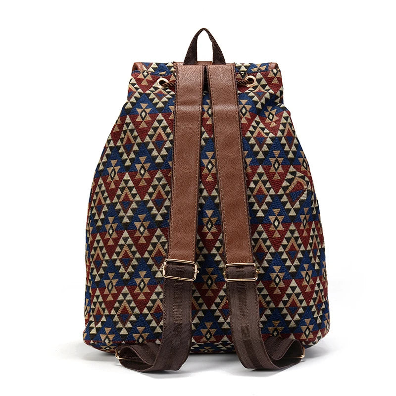 Women's Floral Canvas Backpack