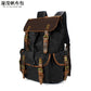 IGETBAG Oil Wax Canvas Backpack - Vintage Waterproof Laptop Drawstring Rucksack