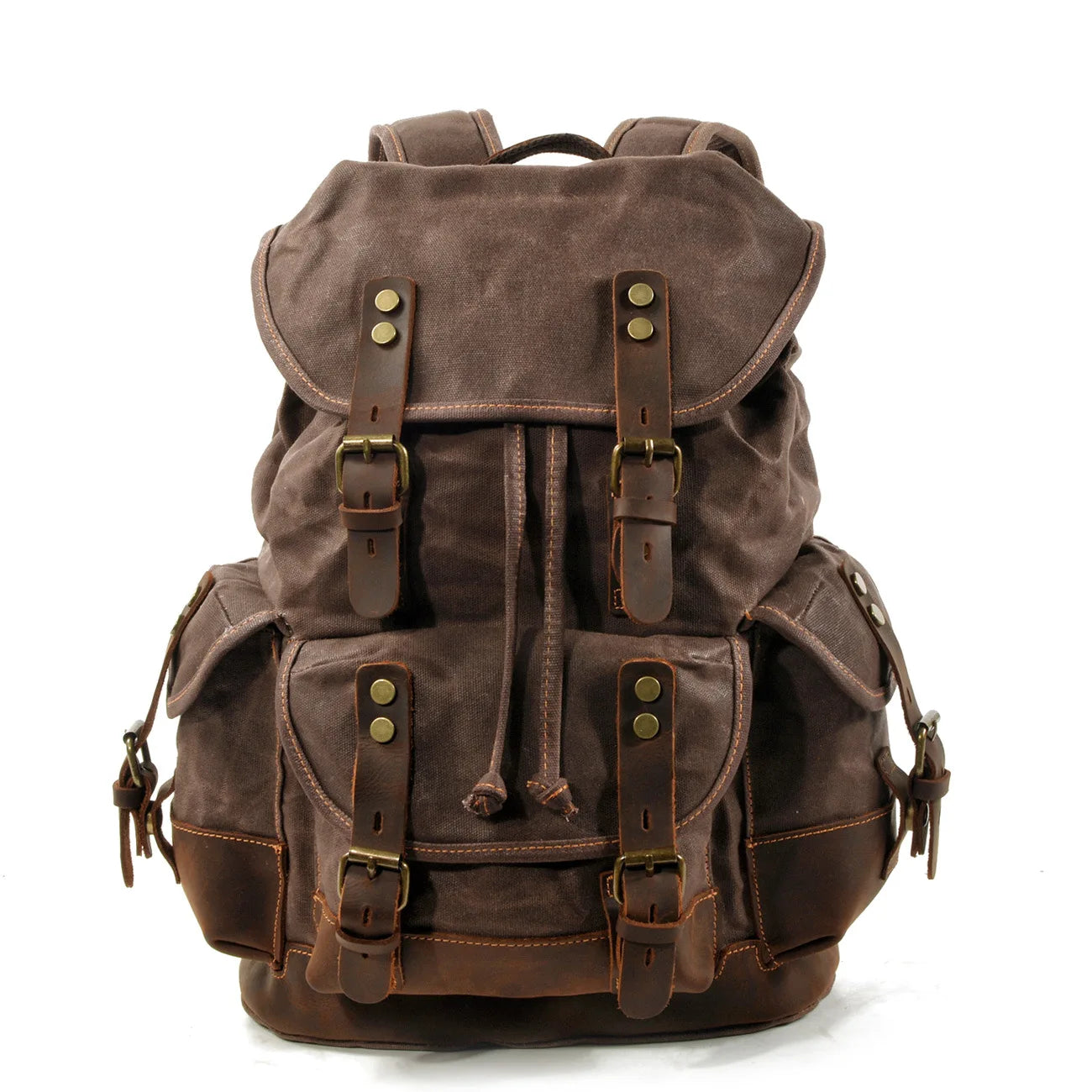 Canvas Leather Travel Backpack