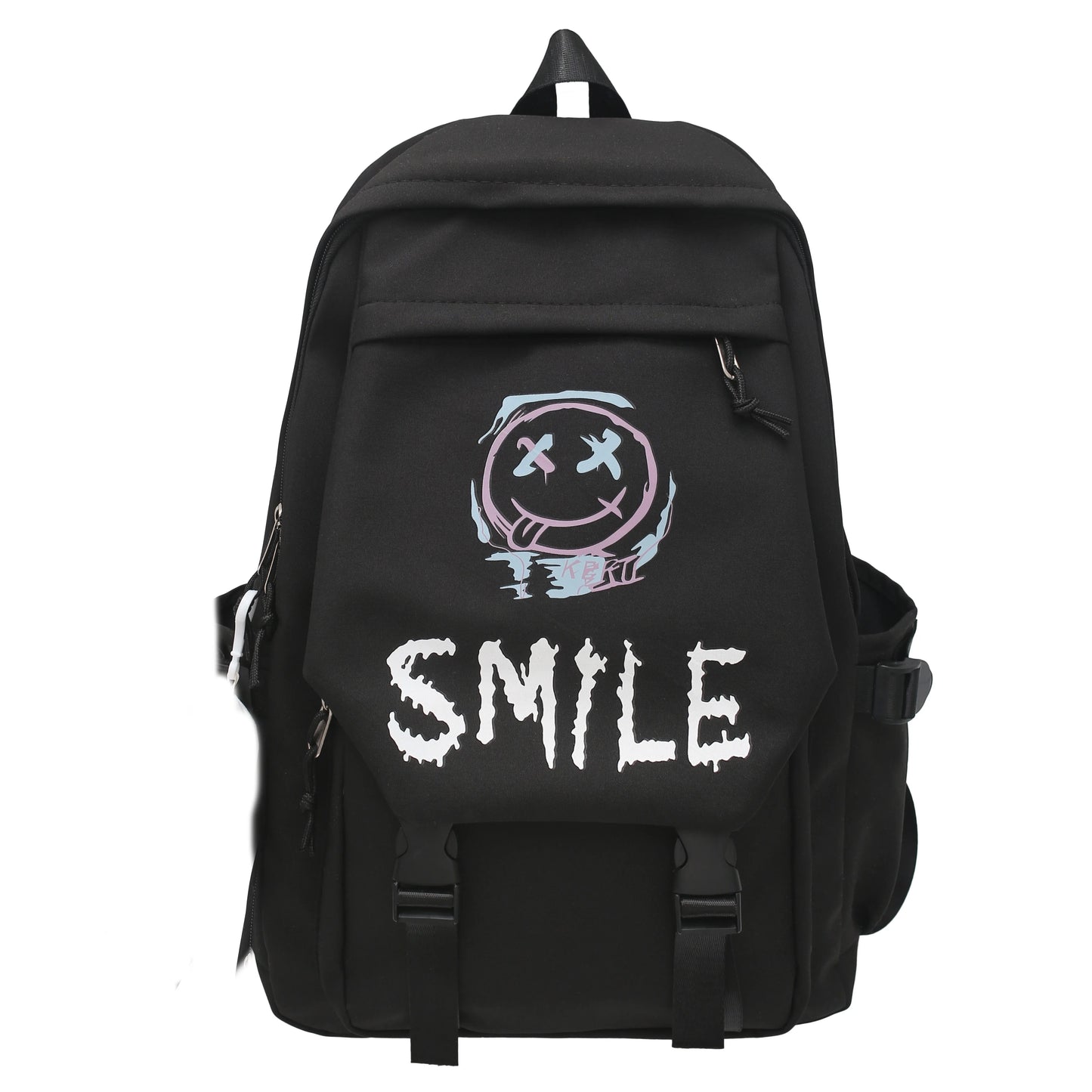 Preppy Nylon Backpack - Kawaii Large School Bag Double Handle