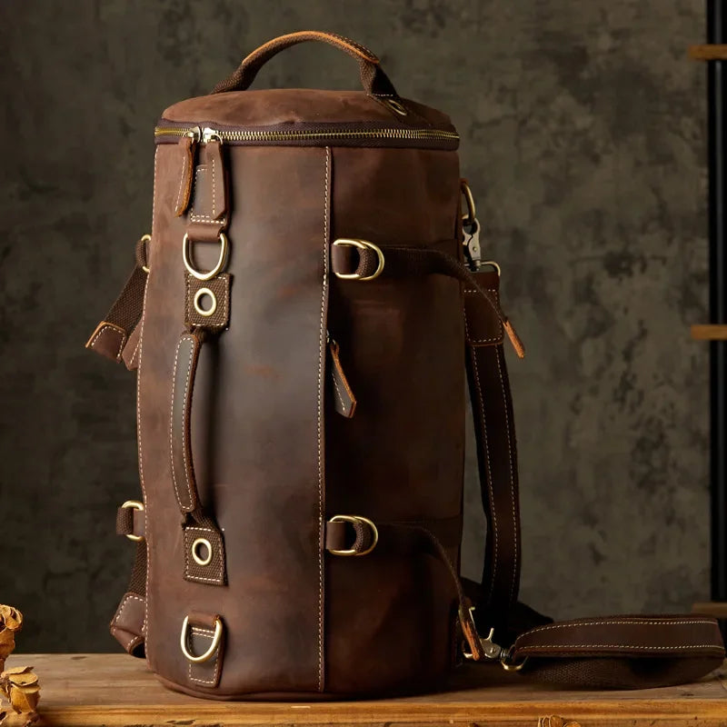 Genuine Leather Backpack Travel Daypack