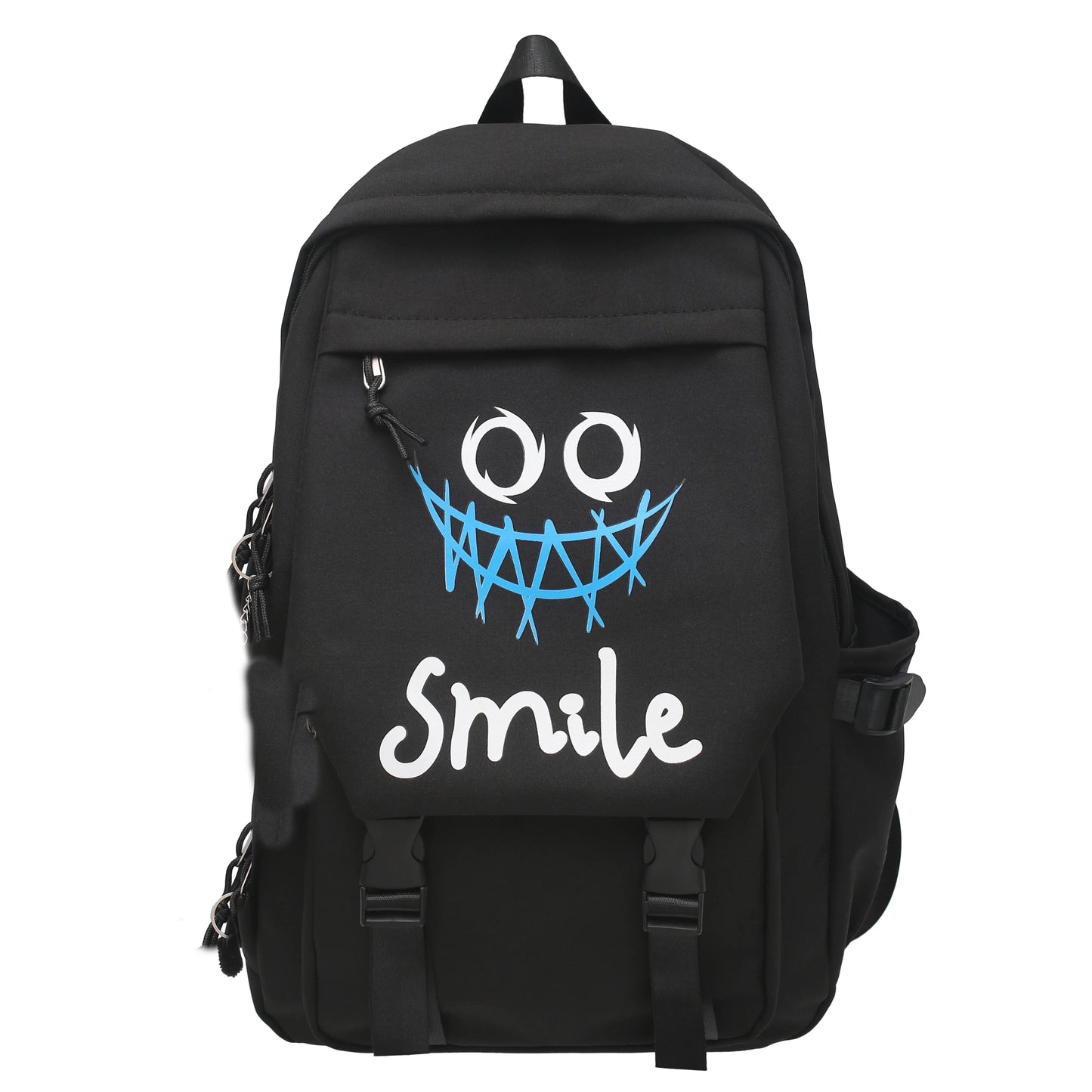 Preppy Nylon Backpack - Kawaii Large School Bag Double Handle