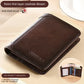 Men's Genuine Leather RFID Trifold Wallet - Vintage Slim Design