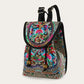 Embroidered Canvas Backpack for Women