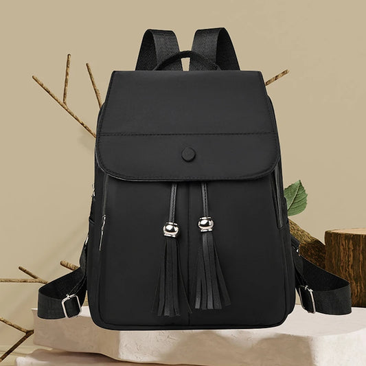 Fashion Mini Backpack - Vintage Solid Color Shoulder Bag for Women