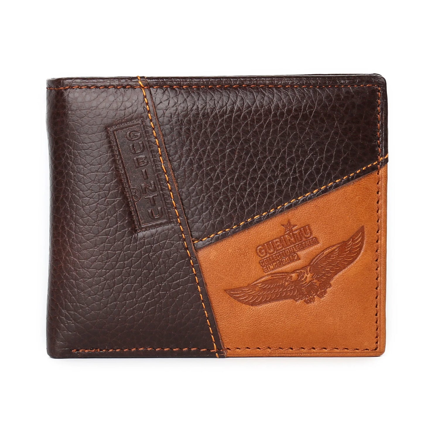Men's Genuine Leather RFID Trifold Wallet - Vintage Slim Design