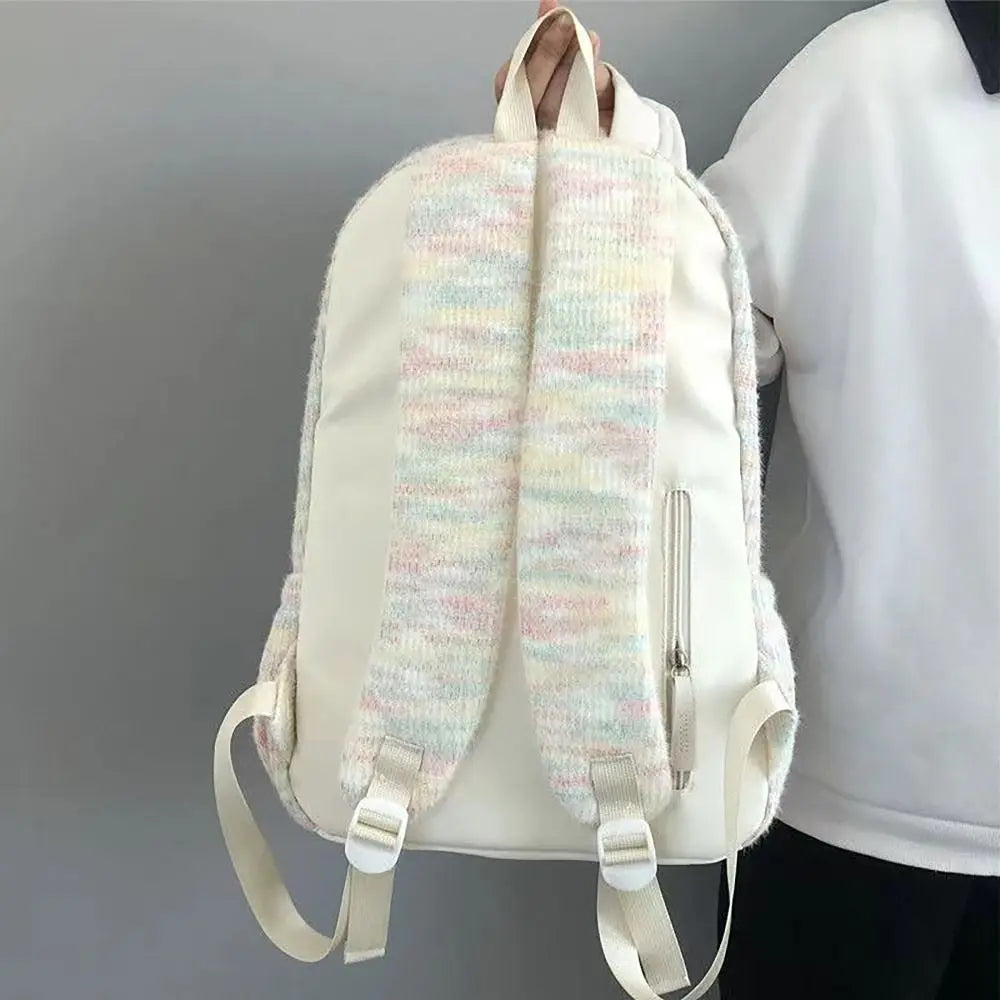 Gradient Color School Backpack - Large Capacity Student Rucksack for Girls