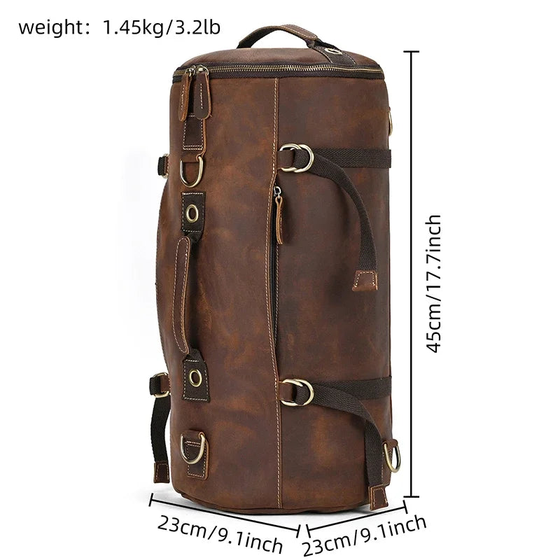 Genuine Leather Backpack Travel Daypack