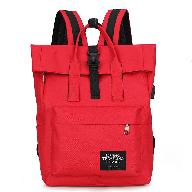 Multi-Color Oxford Laptop Backpack for Women