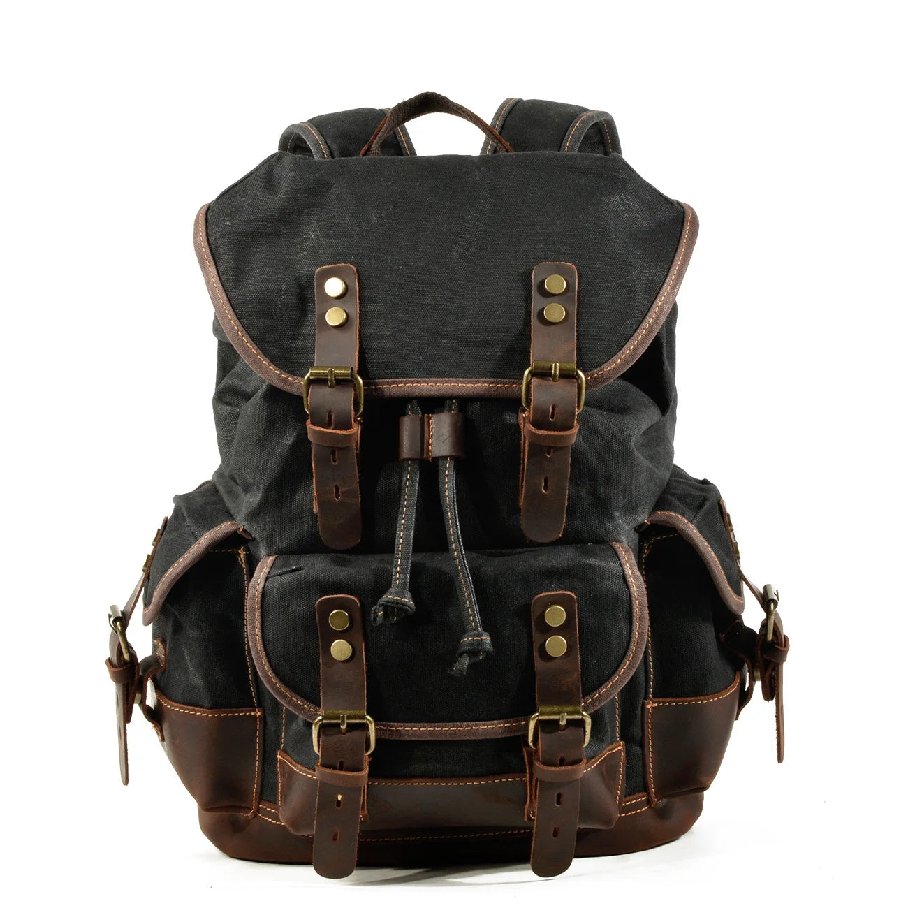 Canvas Leather Travel Backpack