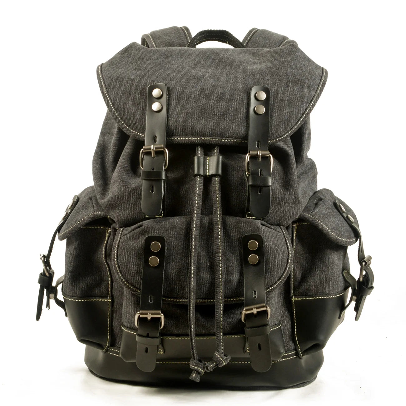 Canvas Leather Travel Backpack