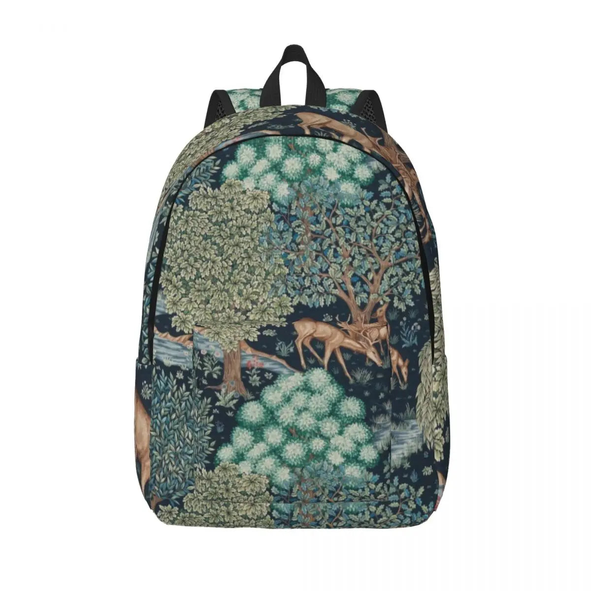 William Morris Tree of Life Canvas Backpack - Floral Art 15 Inch Laptop Bag