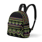 Polynesian Tribal Plumeria Hibiscus Print Backpack - Fashion PU Leather for Teenage Girls