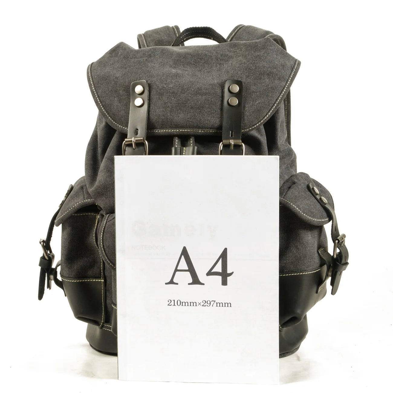 Canvas Leather Travel Backpack