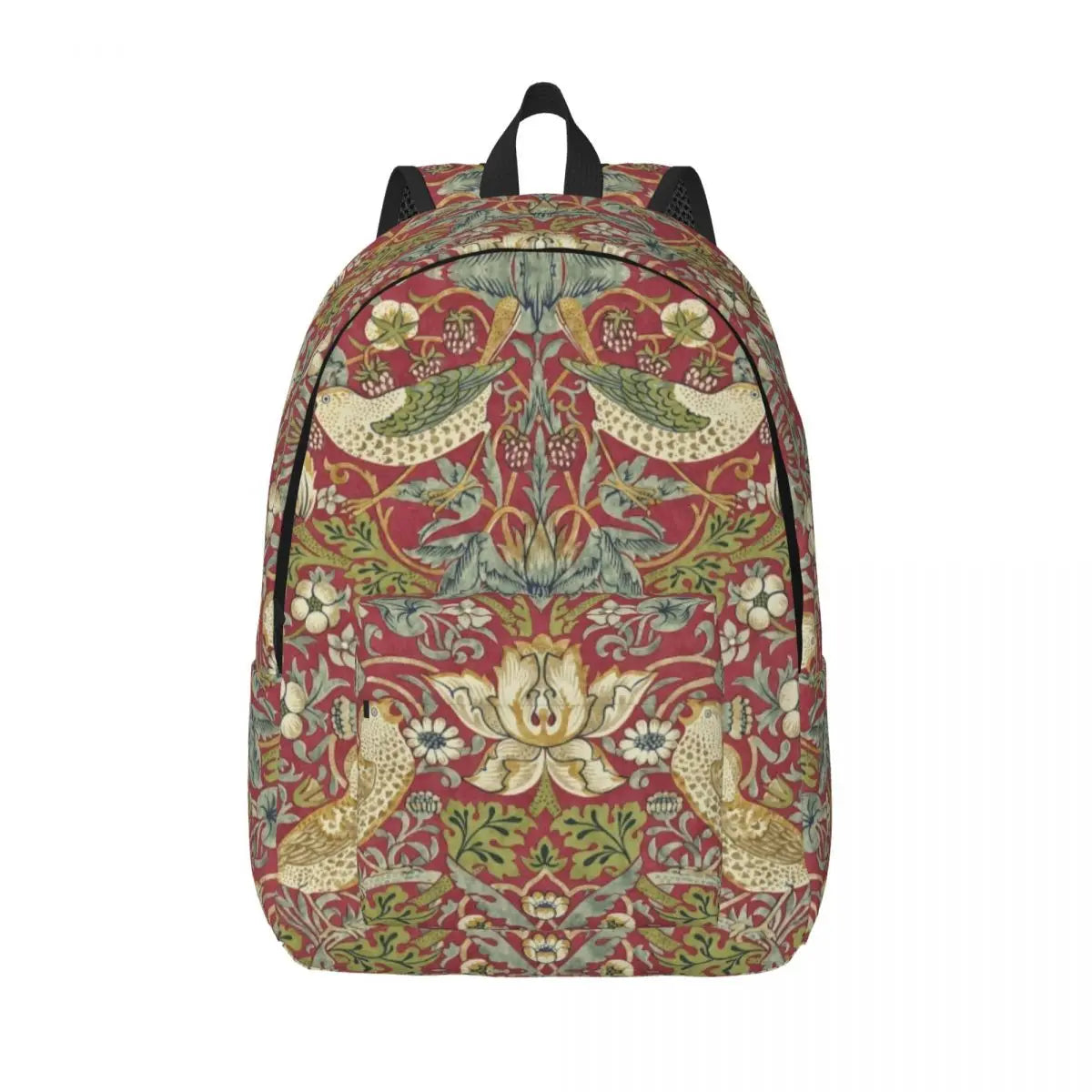 William Morris Tree of Life Canvas Backpack - Floral Art 15 Inch Laptop Bag