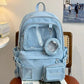 Denim Student Backpack - High Capacity Daily Commute Bag