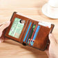 Men's Genuine Leather RFID Trifold Wallet - Vintage Slim Design