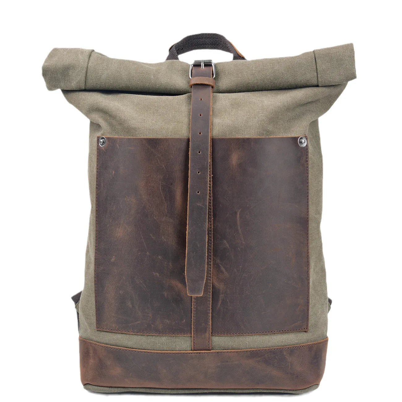 Canvas and Leather Travel Backpack