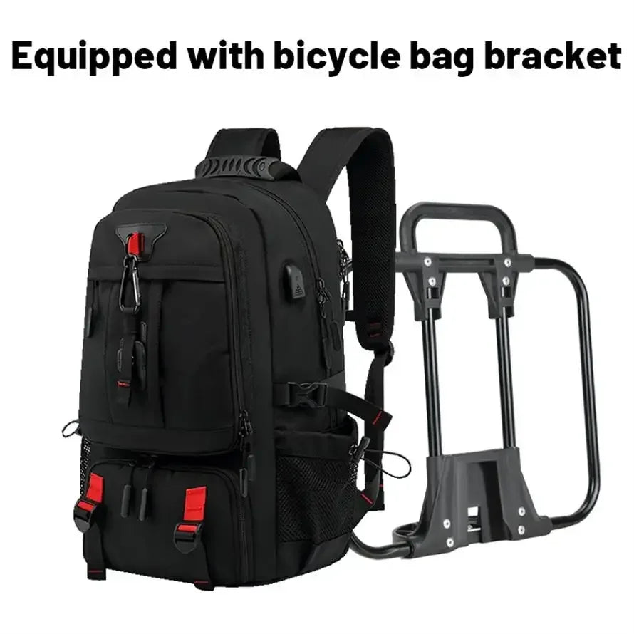 Brompton Bicycle Backpack - USB Charging Oxford Laptop Bag with Shoe Compartment