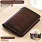 Men's Genuine Leather RFID Trifold Wallet - Vintage Slim Design