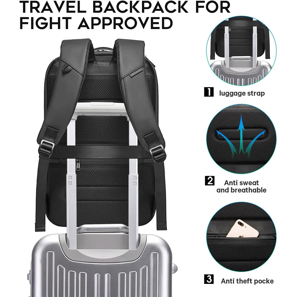 Business Travel Backpack with USB Charging Port