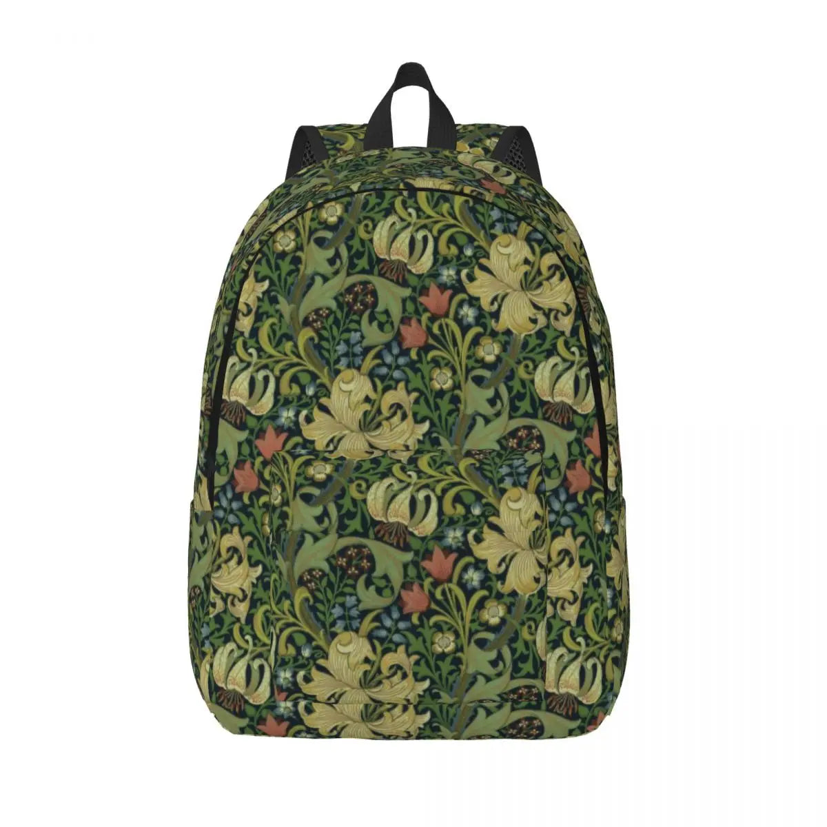 William Morris Tree of Life Canvas Backpack - Floral Art 15 Inch Laptop Bag