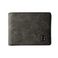 MOONBIFFY Men's Frosted Leather Wallet - Retro Two-Fold Design
