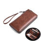 Men's Long RFID Blocking PU Leather Wallet Business Clutch